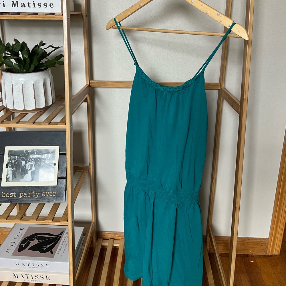 Teal Braided Strap Dress
